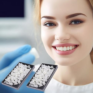 120 Pieces Dental Tooth Cap Crown Veneers Front Back Anterior and Molar Posterior Teeth with Tooth Repair Thermal Beads Cap Filler for Missing Broken Teeth