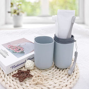 HEIPINIUYE Travel Toothbrush Holder, Toothbrush and Toothpaste Travel Case Portable Toothbrush Holder with Cover for Traveling Bathroom Business Camping School