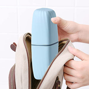 Travel Toothbrush Cup Case,Toothbrush Holder with Cover Travel Toothbrush Containers Portable Toothpaste Storage Toothbrush Case and Carrier for Camping School Business Trip Bathroom,Pink
