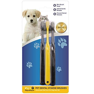 Pet Republique Mini Toothbrush for Cats and Dogs - Cat Toothbrush, Small Dog Toothbrush - Designed for Cat, Kitten, Puppy, and Small Dog Like Chihuahuas, Yorkshire, and Poodle (3 or 6 Count) (3)