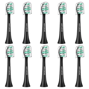 MRYUESG Replacement Heads Compatible with Philips Sonicare 10 Pack, Electric Tooth-Brush Head for Phillips, Black