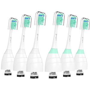Senyum Replacment Toothbrush Heads Compatible with Philips Sonicare E-Series Essence, Xtreme, Elite, Advance, and CleanCare Screw-on Electric Toothbrush, Toothbrush Replacment Heads Refills, 6 Pack