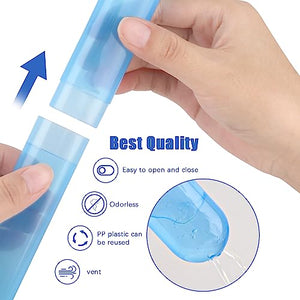4 Pack Toothbrush Cases Travel Toothbrush Holder Portable Toothbrush Container Case Plastic Toothbrush Carrier Cover Case Toothbrush Protector for Traveling, Bathroom, School, Home, Camping