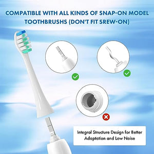 Replacement Toothbrush Heads for Philips Sonicare：10 Pack Soft Replacement Electric Brush Head Compatible with Phillips Sonicare Plaque Control Snap-on