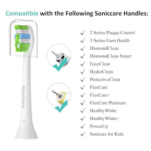 Pisonicleara Replacement Toothbrush Heads - Compatible with Philips Sonicare Electric Toothbrush (10 Pack), Refill.