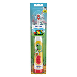 Spinbrush Super Mario Kid’s Electric Battery Toothbrush, Soft, 1 ct, Character May Vary
