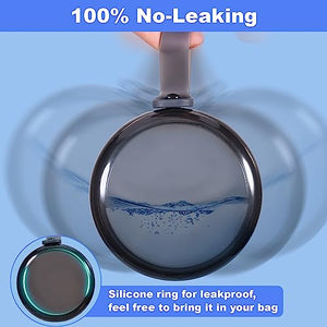 Denture Case, Leak Proof Denture Bath Cup for Travel, Denture Container Cups for Soaking Full & Partial Dentures, Retainers, Denture Cleaning Kit Holder Box with Denture Cleaner Brush-Transparent Grey