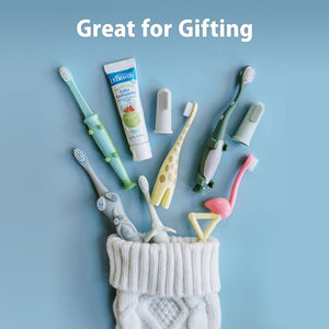 Dr. Brown's Infant-to-Toddler Training Toothbrush, Soft for Baby's First Teeth, Giraffe, 0-3 Years
