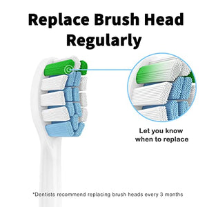 USHON Replacement Toothbrush Heads for Philips Sonicare Replacement Heads, Brush Heads Compatible with Phillips Sonicare Snap-on Electric Tooth Brushes, 8 Pack