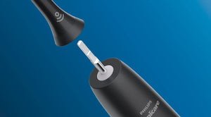 Philips Sonicare Genuine W3 Premium White Replacement Toothbrush Heads, 4 Brush Heads, Black, HX9064/95
