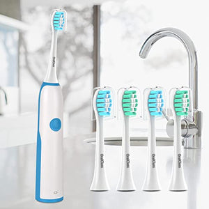 OralClass Replacement Toothbrush Heads Compatible with Sonicare Toothbrushes, Medium Soft Electric Brush Head Refills for Philips Sonic Care Click on Handles 4100 5100 HX6250 C G W 2 3 Series, 8 Pack