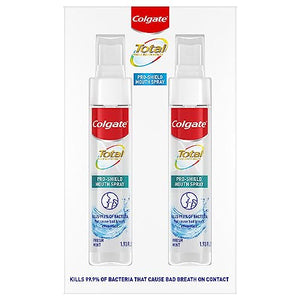 Colgate Total Mouth Spray, Mint Mouthwash Spray, 1 Ounce Bottles, 2 Pack