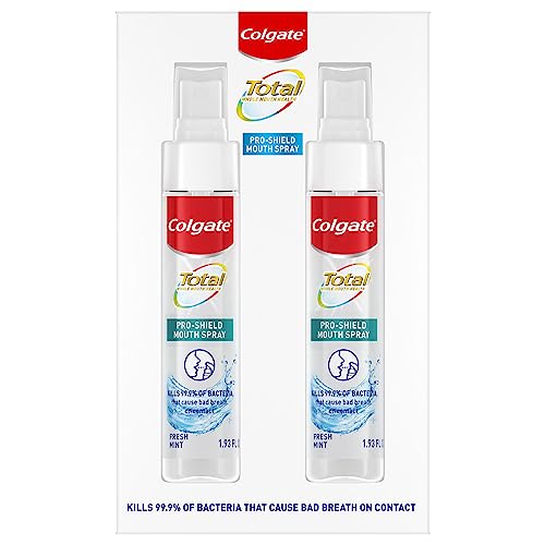 Colgate Total Mouth Spray, Mint Mouthwash Spray, 1 Ounce Bottles, 2 Pack