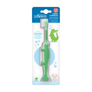 Dr. Brown's Baby and Toddler Toothbrush, Crocodile 1-Pack, 1-4 Years