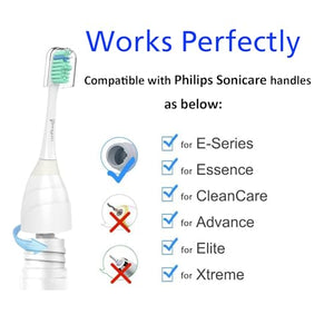 Senyum Replacement Toothbrush Heads Compatible with Philips Sonicare Electric Toothbrushes Screw-on, 8 Pack