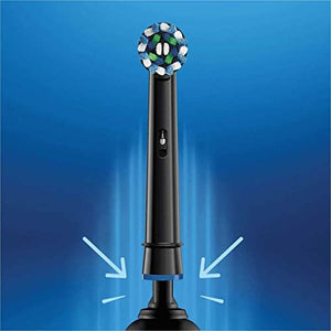 Oral-B Crossaction Electric Toothbrush Replacement Brush Head Refills, Black , 4 Count (Pack of 1)