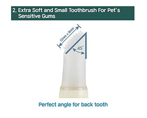 HIBOS Cat Toothbrush Toothpaste Dental Care - All in One Kit, Cat Toothpaste in Toothbrush, Cat Tooth Whitening & Cleaning, Cat Oil for Healthy Gums. (1 Count)