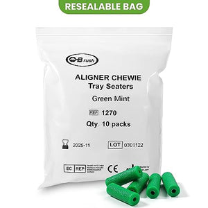 20 Pcs Chewie For Invisalign Aligners, Aligner Tray Seaters For Invisible Braces, Dental Aligner Trays Seater Chewie, Orthodontic Aligners Teeth Chompers Scented Mint Flavor Pack Of 2 (Unscented)
