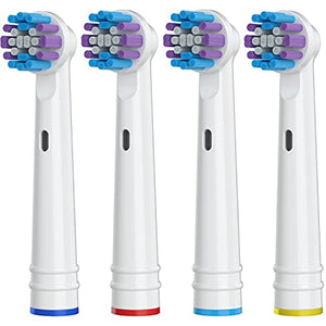 Replacement Toothbrush Heads for Oral-B, 4 Pack Replacement Heads Compatible with Oral B Braun Electric Toothbrush (4 Pack)