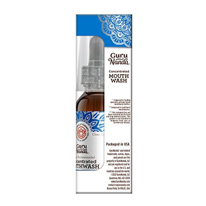 GuruNanda Concentrated Mouthwash, Helps with Bad Breath, Promotes Teeth Whitening, Made with 100% Natural Essential Oils, 1 Bottle Equals 300 Rinse, Fluoride-Free - Mint Flavored (2 oz)