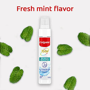 Colgate Total Mouth Spray, Mint Mouthwash Spray, 1 Ounce Bottles, 2 Pack