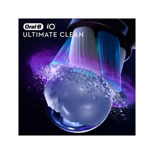 Oral-B iO Ultimate Clean Electric Toothbrush Head, Twisted & Angled Bristles for Deeper Plaque Removal, Pack of 4 Toothbrush Heads, Black