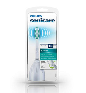 Philips Sonicare Genuine E-Series Replacement Toothbrush Heads, 3 Brush Heads, White, HX7023/30