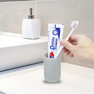 Toothbrush Cup Portable Toothbrush Holder Multifunction Travel Cup Organizer Toothbrush Case and Carrier for Bathroom School Business Trip 2Pack
