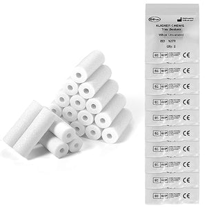 20 Pcs Chewie For Invisalign Aligners, Aligner Tray Seaters For Invisible Braces, Dental Aligner Trays Seater Chewie, Orthodontic Aligners Teeth Chompers Scented Mint Flavor Pack Of 2 (Unscented)