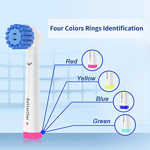 8 Pack Sensitive Gum Care Replacement Brush Heads Compatible with Oral B Electric Toothbrush. Soft Bristle for Superior and Gentle Clean