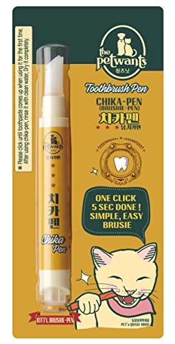 HIBOS Cat Toothbrush Toothpaste Dental Care - All in One Kit, Cat Toothpaste in Toothbrush, Cat Tooth Whitening & Cleaning, Cat Oil for Healthy Gums. (1 Count)