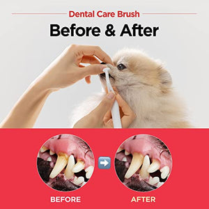 JAYU PET Dental Care Brush [Soft Bristles] - Cat Toothbrush, Toothbrush for Small Dogs, Feline Toothbrush, Cat Dental Treat, Removing Bad Breath, Plaque, Tartar, Cat Teeth Brushing & Easy Cleaning