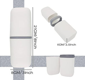 SietDESEO Toothbrush Travel Case, Travel Toothbrush Cup Holder Portable Toothbrush Travel Container Portable Toothpaste Storage Travel Toothbrush Holder for Camping Business School Trip Home