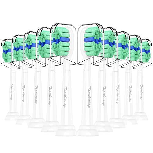 Toptheway Toothbrush Replacement Heads Compatible with Philips Sonicare ProtectiveClean DiamondClean C2 G2 W 4100 5100 Plaque Control, 10 Pack