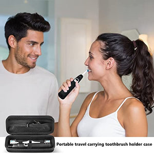 Toothbrush Travel Case Compatible with Oral-B Pro 1000, 2000, 3000, 3500, 1500/ for Philips Sonicare ProtectiveClean 4100 5100 Electric Toothbrush with Mesh Pocket for Accessories - Black (Bag Only)