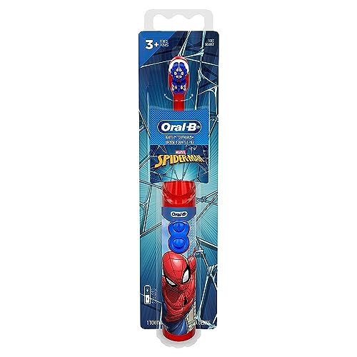 Oral-B Kid's Battery Toothbrush Featuring Marvel's Spiderman, Soft Bristles, for Kids 3+