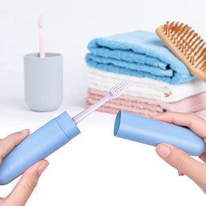 4 Pack Toothbrush Travel Case, Hooqict Portable Breathable Travel Toothbrush Holder for Traveling, Camping, Home, School, Business