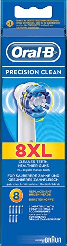 Oral-B Precision Clean Toothbrush Heads Pack of 8 Replacement Refills for Electric Rechargeable Toothbrush
