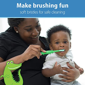 Dr. Brown's Baby and Toddler Toothbrush, Crocodile 1-Pack, 1-4 Years