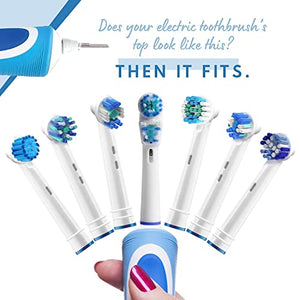 Replacement Brush Heads for Oral B- Pack of 4 Cross Generic Electric Toothbrush Heads for Oralb Braun- Crossact Toothbrushes Compatible with Most Oral-B Bases- Quality Action Bristles