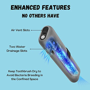 UV Toothbrush Sanitizer and Holder - Portable Toothbrush Holder Sanitizer, Toothbrush Cleaner Sanitizer UV, Toothbrush Sterilizer with UV Light, Sanitizing Toothbrush Holder