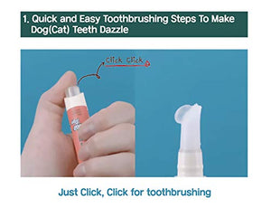 HIBOS Cat Toothbrush Toothpaste Dental Care - All in One Kit, Cat Toothpaste in Toothbrush, Cat Tooth Whitening & Cleaning, Cat Oil for Healthy Gums. (1 Count)