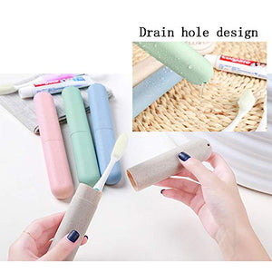 4 Pack Travel Toothbrush Case, NEXCURIO Portable Breathable Toothbrush Holder for Travel/Camping/School/Home