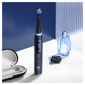 Oral-B iO Ultimate Clean Electric Toothbrush Head, Twisted & Angled Bristles for Deeper Plaque Removal, Pack of 4 Toothbrush Heads, Black