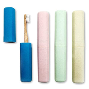 4 Pack Travel Toothbrush Case In 4 Colors For All Of The Family - Portable Travel Toothbrush Holder - Eco Friendly Toothbrush Case Travel Essentials for Vacations, Work Trips and More…