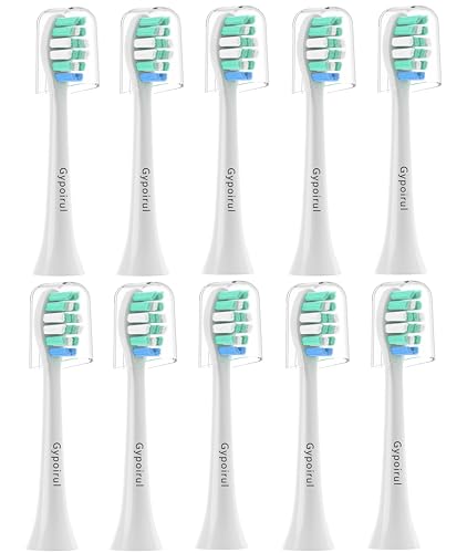 Gypoirul Toothbrush Replacement Heads Compatible with Philips Sonicare Replacement Heads, Electric Brush Head for 4100 5100 6100 9023 W Optimal Plaque Control 10 Pack,