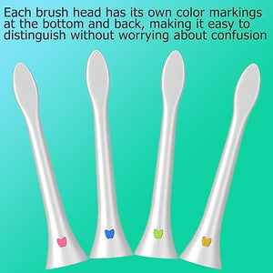 Zekuavi Replacement Brush Head Compatible with Phillips Sonicare Electric Toothbrush, Toothbrush Heads Fits for Philips Sonicare Protective Diamond Expert Daily 4100 5100 6100 1100 6500, White 12Pcs