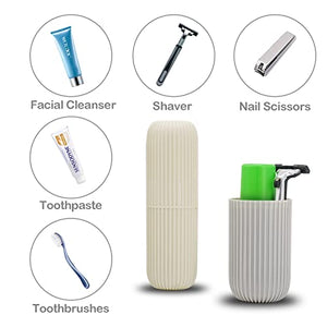 Toothbrush Cup Portable Toothbrush Holder Multifunction Travel Cup Organizer Toothbrush Case and Carrier for Bathroom School Business Trip 2Pack