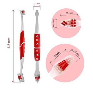 Pet Toothbrush for Dogs, Cats with Soft Bristles - Easy Teeth Cleaning & Dental Care, Non Slip Dual Head Dog Toothbrush - Choose Your Pack (Pack of 1)