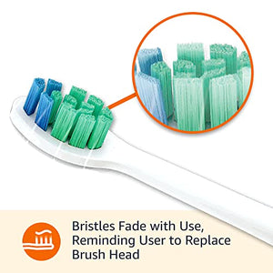 Amazon Basics Anti-Plaque Pro Replacement Brush Heads, White, 3 Count (Fits most Philips Sonicare Click-On Electric Toothbrushes) (Previously Solimo)